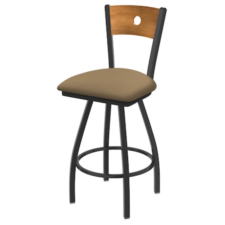Holland Bar Stool Co 36" Swivel Counter Stool, Pewter Finish, Med Back, Canter Sand Seat X830
